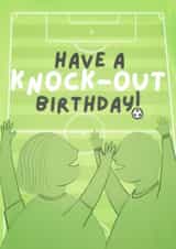Fun Football Knock-Out Card - Birthday Card - World Cup created by Sian Moore Illustration