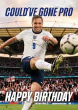 Funny Birthday Card — Pro Footballer — England Football created by Bonne Nouvelle