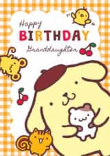 Pompompurin Sanrio Birthday Card – For Granddaughter – Cute Kids Birthday Card – Hello Kitty & Friends created by Danilo