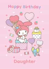 My Melody Sanrio Birthday Card – For Daughter – Cute Pink Birthday Card – Hello Kitty & Friends created by Danilo