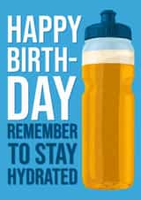 Funny Birthday Card - Stay Hydrated - Hydration Break - World Cup created by Pink Peach Cards
