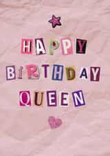 Cute girly diva birthday card for her. She's a pink, feminine queen. created by rhiset