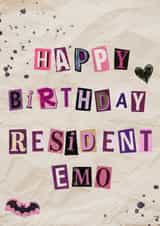 Funny Birthday Card - Resident Emo created by rhiset