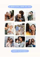 Personalised Birthday Photo Card created by @Hurray Haus - Classic Birthday Card - A Beautiful Year Of You
