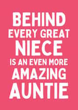 Funny Birthday Card - For Niece - Even More Amazing Auntie created by Sundiva Designs