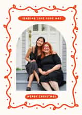 Personalised Christmas Photo Card created by @Hurray Haus - Classic Christmas Card - Sending Love Your Way