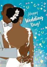 Fun Wedding Card - Confetti - Black Couple created by @NyhaCards by Naomi C Robinson