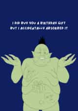 Funny Birthday Card - Doctor Who - Abzorbaloff created by Jess