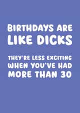 Birthdays are like Dicks – Funny Birthday Card created by Picardso