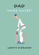 Super fun Dad Birthday card- You're Wicket! created by Pink Pig