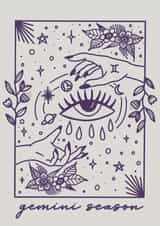 Gemini Season Card | Zodiac Birthday Card for Gemini created by Margaux