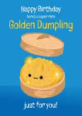 Cute Birthday Card - Golden Dumpling created by Philippa Elizabeth Illustration