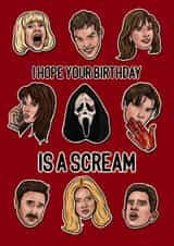 Fun Birthday Card - Scream - Ghostface - Hope Your Birthday Is A Scream created by Pop Off