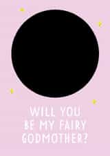 Personalised Pregnancy Photo Card created by hot girls make cards - Cute Photo Upload Godmother Proposal Card - Fairy Godmother