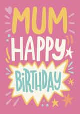 Classic Birthday Card - For Mum - Stars created by Happy  Introvert