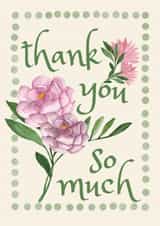 Pretty Thank You Card - Watercolour Flowers created by Feel Good Supplies