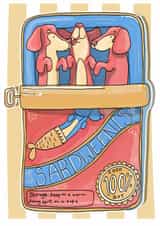 Cute Just Because Card - Sardines - Dachshund created by Dotts Yard
