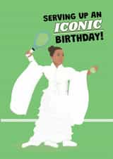 Funny Tennis Birthday Card For Her – Serving Up An Iconic Birthday created by @Cupsie's Creations