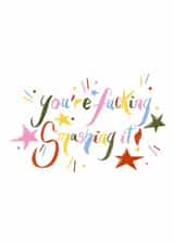 Funky colourful positive affirmation card created by Jade Deere