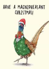 Funny Christmas Card - Magnificent Pheasant created by Bewilderbeest