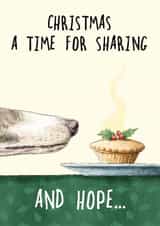 Funny Christmas Card - A Time for Sharing And Hope created by Bewilderbeest