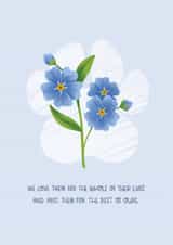 Pet sympathy card sorry for your loss dog forget me not pet loss bereavement created by Hollie McManus Illustration