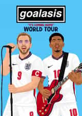 Funny Birthday Card - England Football Team - Oasis Parody - It's Coming Home created by Pink Peach Cards