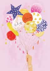 Stylish Birthday Card for Her - Maximalist Balloons - Birthday Diva created by Krupali Patel