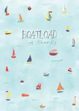 Cute Thank You - Tiny Boats - Boatload of Thanks created by Krupali Patel