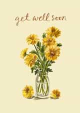 Classic Get Well Card - Yellow Flowers created by AP Designs