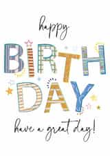 Traditional Birthday Card - For Him created by Katie Phythian Design