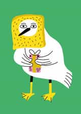 Funny Seagull Birthday Greeting Card created by Seekprint