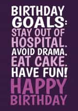 Funny Birthday Card For Friend – Stay Out Of Hospital created by @Cupsie's Creations