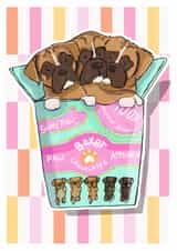 Cute card for any occasion, for a Boxer and chocolate lover created by Dotts Yard