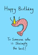 Cute Birthday Card - Shrimply The Best created by Abby harrison