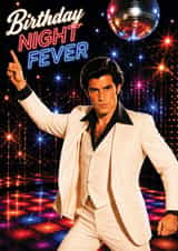 Classic Birthday Card - Birthday Night Fever - Retro Disco created by Iryna.Nimmo.Art