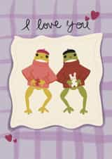 Cute Anniversary Card - Frogs - Picnic created by Happy Print Designer
