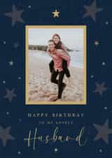 Personalised Birthday Photo Card created by LuxeLumination - Classic Birthday Card - For Husband - Stars