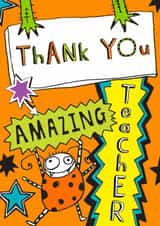 Cute Thank You Card - Amazing Teacher - Tom Gates created by Tom Gates