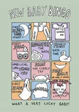 New Baby Bingo Card - Funny New Parents Card - Unisex Baby Card created by Becka Griffin