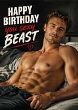 Flirty Birthday Card for Boyfriend, Husband, Fiance or a Male Partner created by Iryna.Nimmo.Art