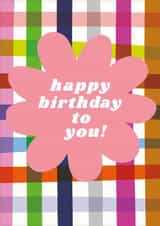 fun patterned flower card created by Chloë Turner