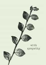 Classic Sympathy Card – Cotoneaster Print created by Unfurling Press