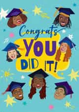 Classic Graduation Card - You Did It created by @NyhaCards by Naomi C Robinson