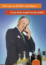 Funny Birthday Card - Didn't Need Glasses - Drinking created by Quitting Hollywood