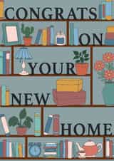 New home book shelf card created by Wild Rose