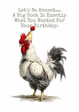 Funny Birthday Card – Big Cock On Your Birthday created by Ink Icons 