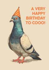 Funny Birthday Card For Friend – A Very Happy Birthday To Cooo! created by Ink Icons 