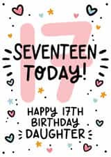 Cute 17th Birthday Card for Daughter created by Lyndsay Moon