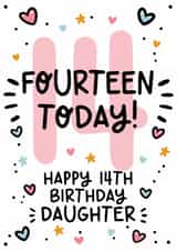 Cute Daughter 14th Birthday Card created by Lyndsay Moon